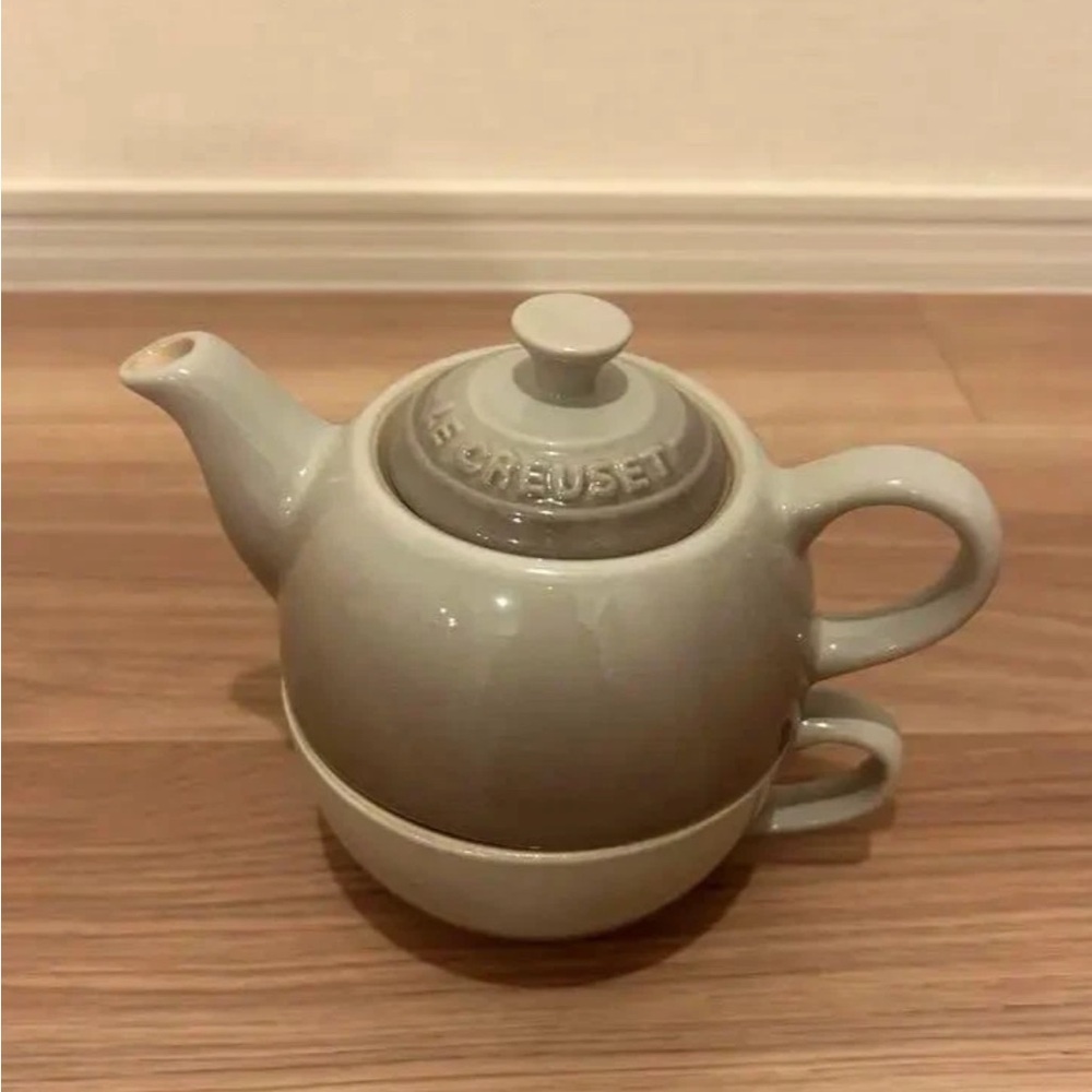 Le Creuset Tea for One Set 300ml Nutmeg Cup Stoneware